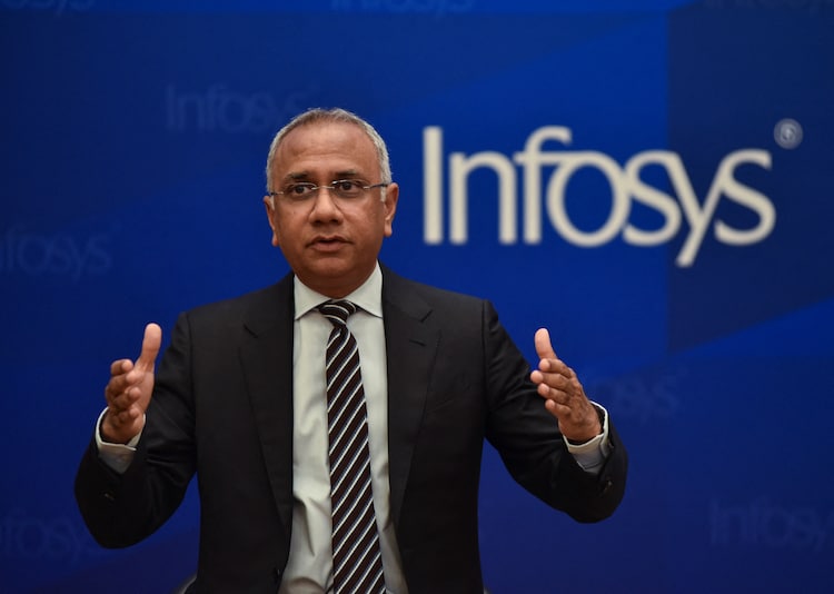 2024-01-11t152602z_905533943_rc2rf5aihuho_rtrmadp_3_infosys-results Infosys CEO Salil Parekh speaks during a press conference. (Photo: Reuters)