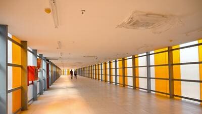 Commuters said commercial establishments, including restaurants near Sector 51 station, have effectively taken precedence over commuter convenience. (Sunil Ghosh/HT Photo)