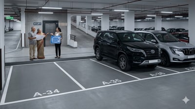MahaRERA has clarified that homebuyers cannot later claim a right to car parking if no parking allotment was mentioned in the agreement for sale and no separate payment was made towards it. (Picture for representational purposes only) (Gemini Generated Photo)