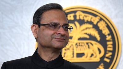 Reserve Bank of India (RBI) governor Sanjay Malhotra after the monetary policy review at the RBI headquarters in Mumbai on December 5, 2025. (Punit Paranjpe/AFP Photo)