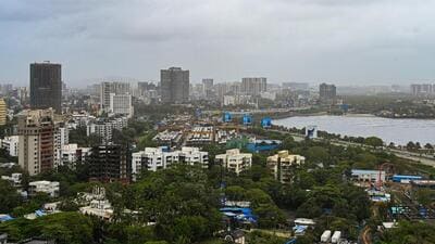 Mumbai, India. July 31, 2025: View of Bandra reclamation buildings at Bandra West in Mumbai. Mumbai, India. July 31, 2025. (Photo by Raju Shinde/HT Photo) (Raju Shinde)
