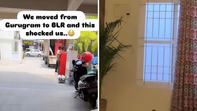Snippets from a video shared by a couple who relocated to Bengaluru from Gurugram. (Instagram/@parul___aseem)